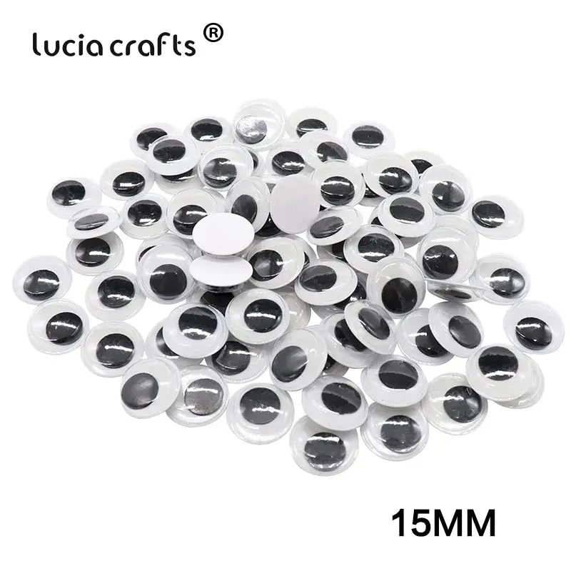 Plastic Toy Eyes 5/7/8/10/12/15/20/25/30/35/40mm Wiggly Googly With Self-adhesive For Toy Accessory K0804
