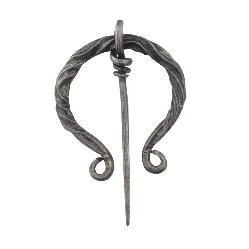 Викинг Ретро Серебряная бронзовая шпилька латунь символическая сила эмаль застежка для броши плащ Кнопка средневековая мода ювелирные изделия подарок - Окраска металла: Silver