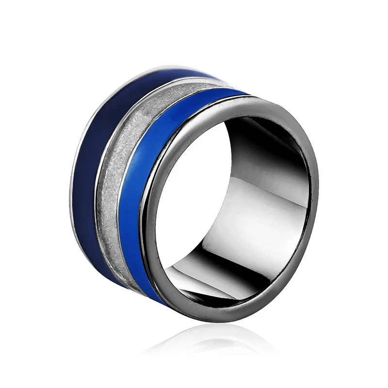 

Enamel Rings For Men Women Gold Silver Color Alloy Engagement Wedding Party Male Female Finger Ring Fashion Jewelry anillos 2019