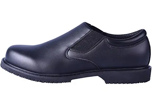 DDTX/Мужская Рабочая кожаная обувь SRC; нескользящая обувь для шеф-повара с изоляцией; парадная обувь черного цвета - Цвет: Black