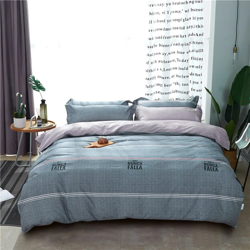 

Summer Bedding Sets Long period flowers plaid 100% Cotton twin Queen full king size duvet cover bed Sheet pillowcase boy/adult