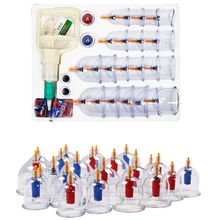 Free Shipping Chinese Kangzhu Vacuum Cupping Kit 24Pcs Cupping Cans Chinese Acupuncture Massage Suction Cup Health Massage