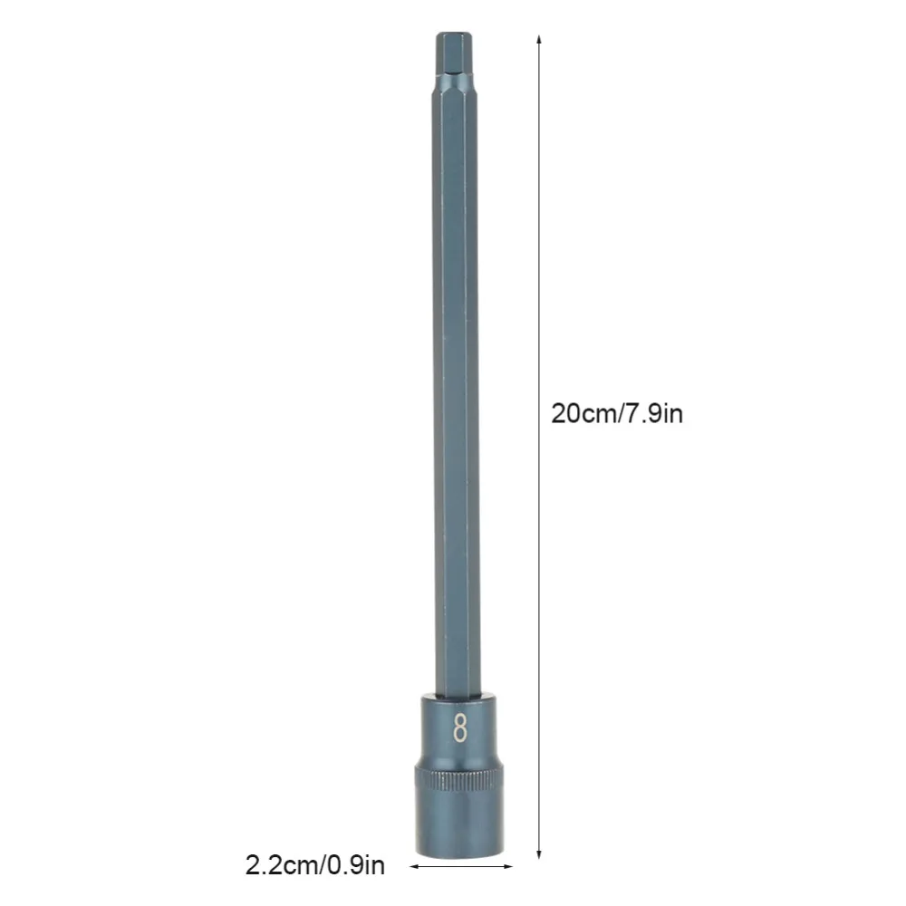 1 шт. Hex розетки адаптер инструменты 7,9 дюйма Длина электрическая отвертка рукав диск гнездо адаптера для Молот бурового инструмента