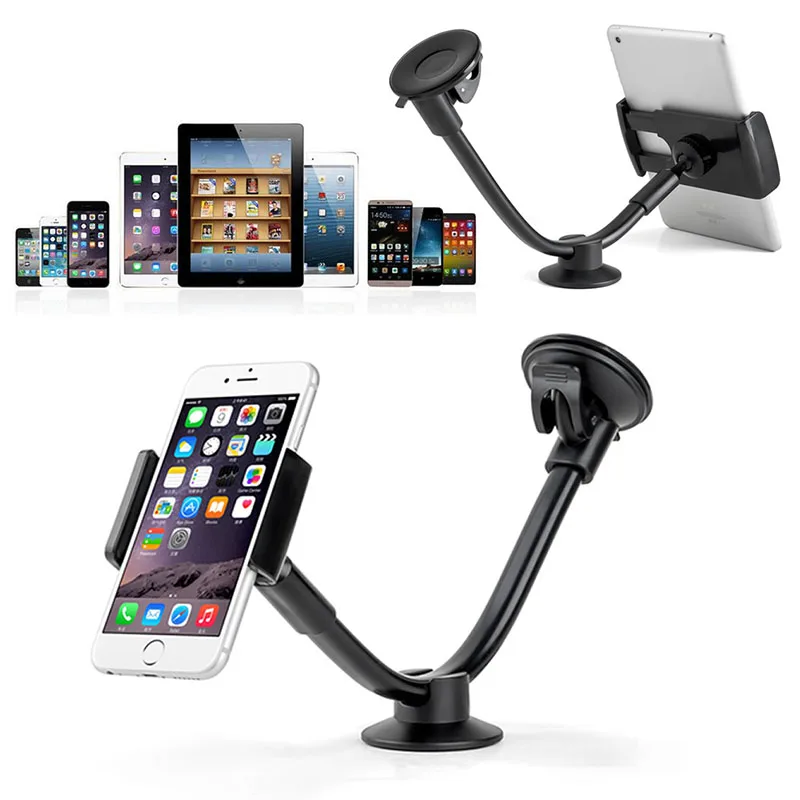 

Universal 360 degree 2in1 Car Windshield Mount Holder Stand For Mobile Tablet GPS 7" Feb20 Drop Ship