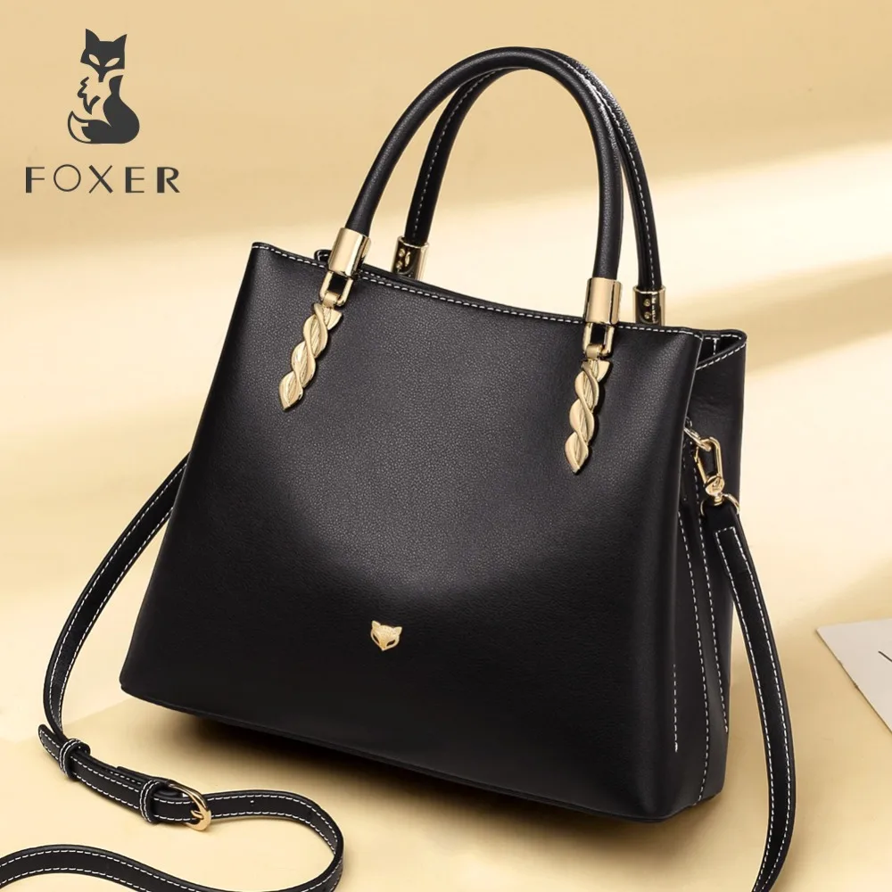 

FOXER Brand Female Stylish Shoulder Bags Lady Valentine's Day Gift Women Handbag Large Capacity Leather Luxury Messenger Bags