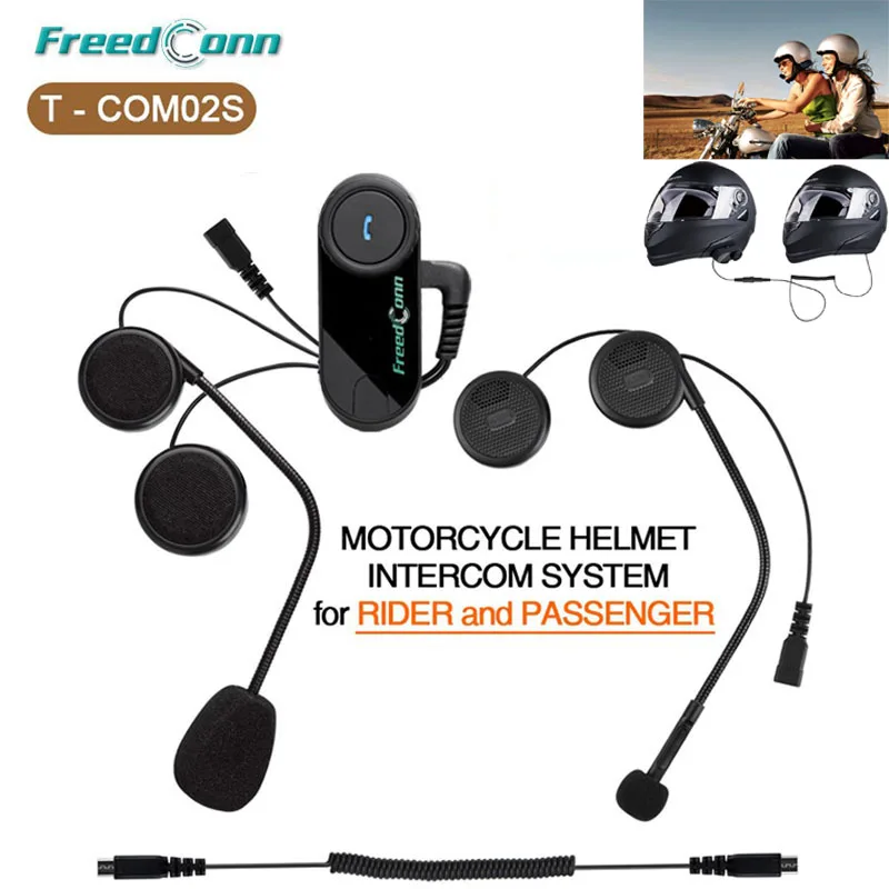 

FreedConn T-COM02S Motorcycle Helmet Bluetooth Headsets Intercom Handsfree Headset Rider&Pillion Interphone Helmets Headphone