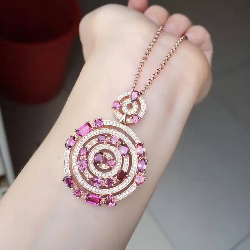 

2017 Collier Qi Xuan_Tourmaline Stone Fashion Pendant Necklaces_Real Necklaces_Quality Guaranteed_Manufacturer Directly Sale