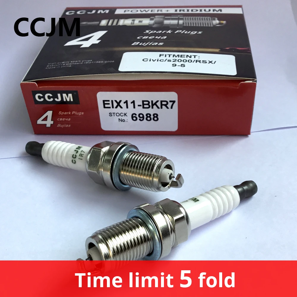 4pcs/lot original EIX11-BKR7 6988 Iridium car spark plug for IK22 5310 civic rsx xtrra BKR7EIX-11 CCJM candle 4pcs/lot original EIX11-BKR7 6988 Iridium car spark plug for IK22 5310 civic rsx xtrra BKR7EIX-11 CCJM candle