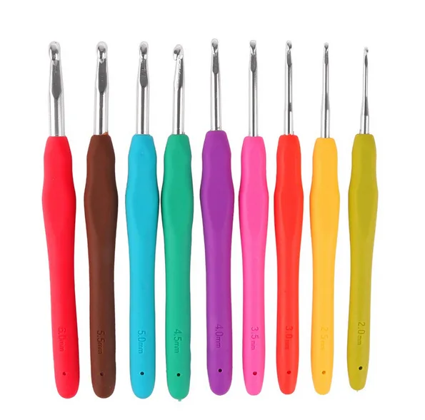 9 шт. набор алюминиевых вязальных крючков 13 7 см|metal crochet|knitting needlesmetal crochet hooks |