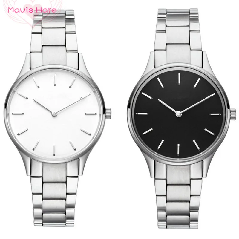 

Mavis Hare NEW 34mm Hermosa Silver Watches Beauty Black & White Mesh Quartz Watches Deluxe Women Wristwatch for Valentines Gift