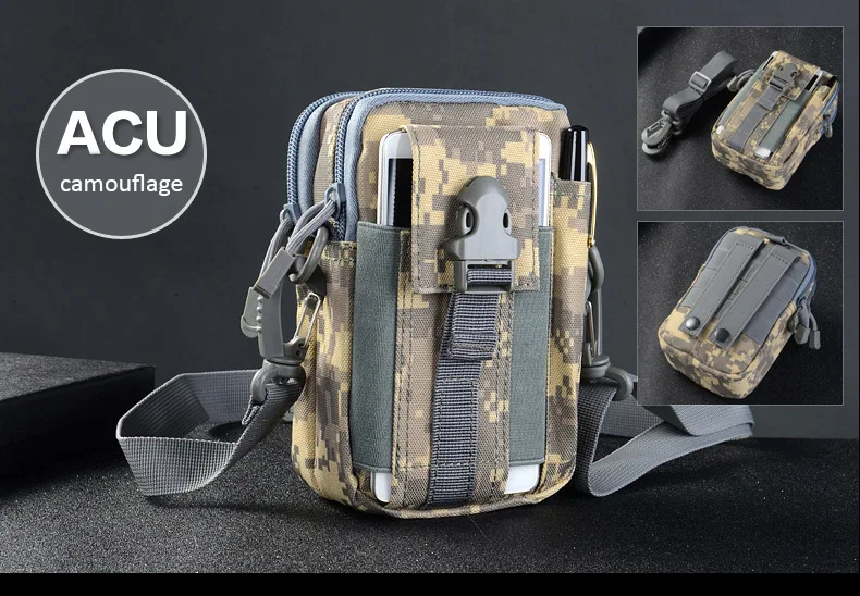 2017 Upgrade MOLLE Mini  Shoulder Men Nylon Waist Tactical Bag Tactical Waist Belt Military Sports Molle Bag Case for Phone (1)