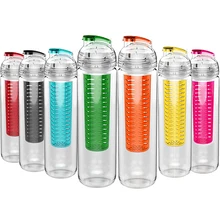 800 ml de Gran Capacidad Portátil Conveniente Deporte Tritan Botella de Agua Infusor Fruta