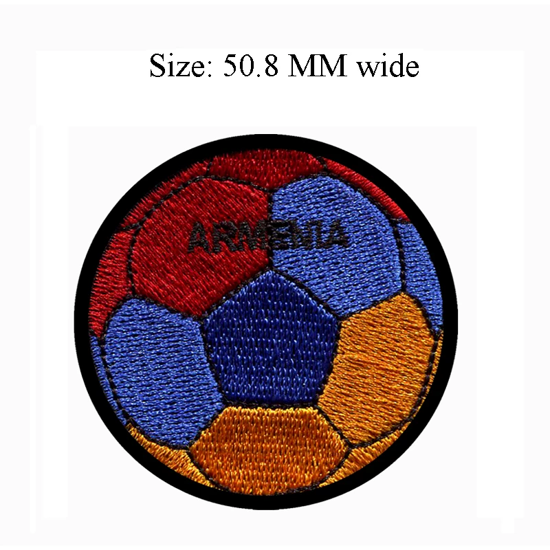 

50.8MM wide soccer ball of ARMENIA patch shipping to shoe patch/cap patch/style fasion patch