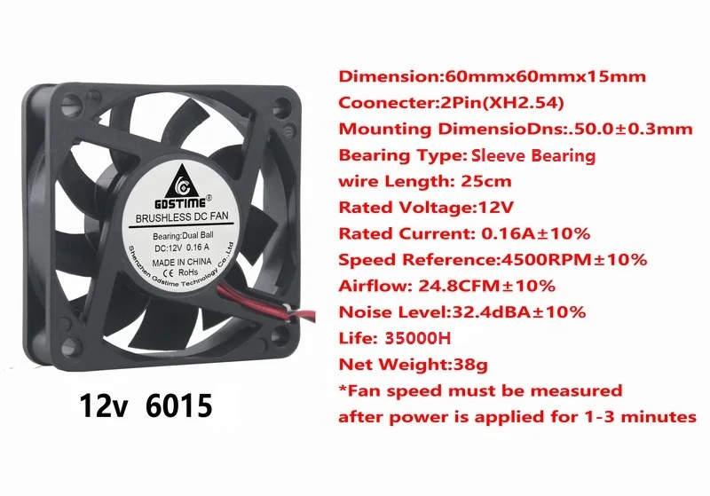 dc, 12v, 60mm x 15mm, 6cm, 0,16a,