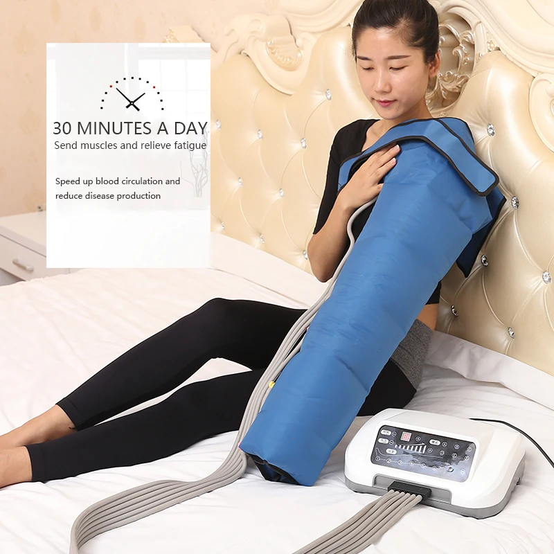 Воздушный компрессионный массажер для ног, вибрирующий инфракрасный терапевтический массажер для ног, массажер для рук и талии, воздушные обертывания, расслабляющие Боль В Лодыжке