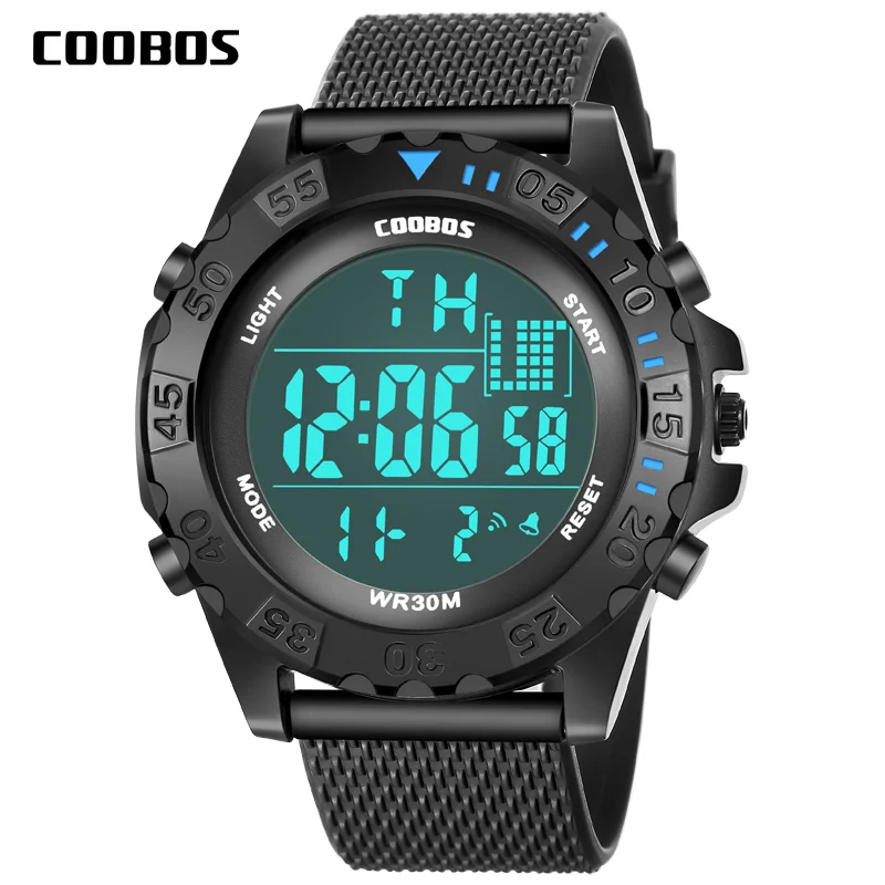 

2019 New High Quality Men Outdoor Sport Calendar Electronic Watch Waterproof LED Luminous Week Men's Watches Male Boy Gift Clock