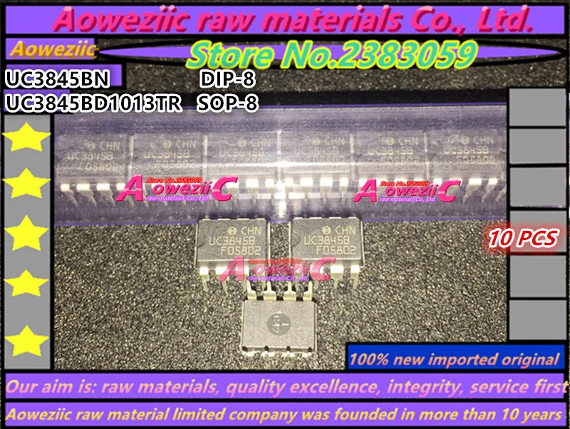 Aoweziic+ импортный UC3845BN UC3845B DIP-8 UC3845BD1013TR 3845B соп-8 импульсный чип питания UC3845