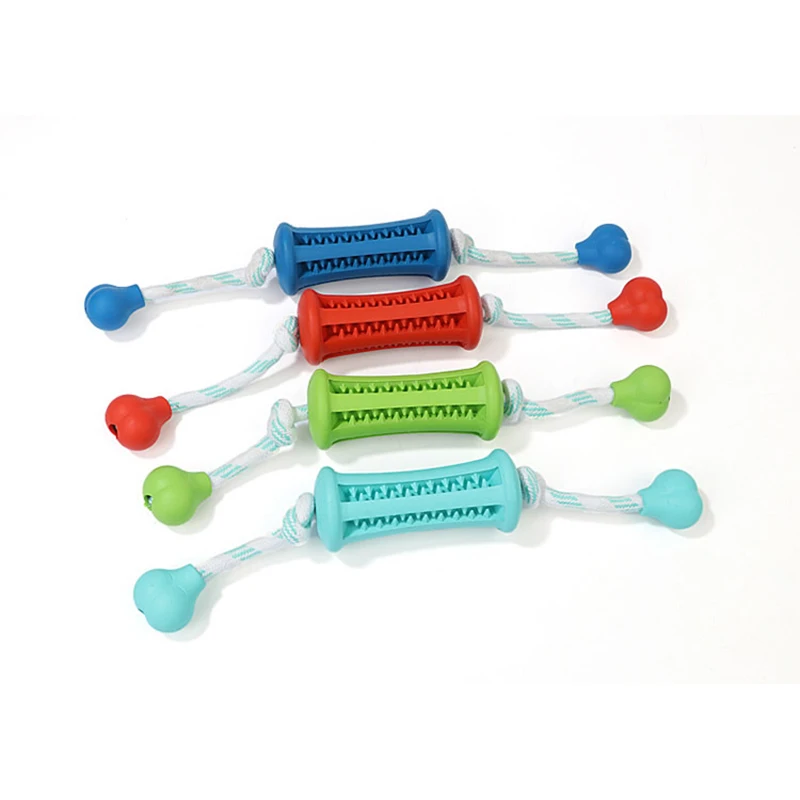 

Pet Dog Chew Toy Rubber Rope Toys Tooth Cleaning Food Stick For Dog Cat Puppy Popular Interactive Toys Pet Supplies