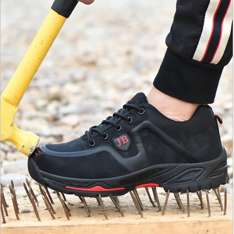 

Men Hiking Shoes Mesh Breathable Steel Toe Safety Boots Mens Military Outdoor Tactical Boots Soldier Trekking Shoes