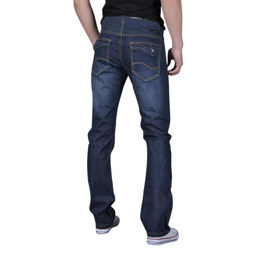 Новинка, мужские однотонные джинсовые хлопковые винтажные рабочие брюки в стиле хип-хоп, джинсовые брюки, много размеров