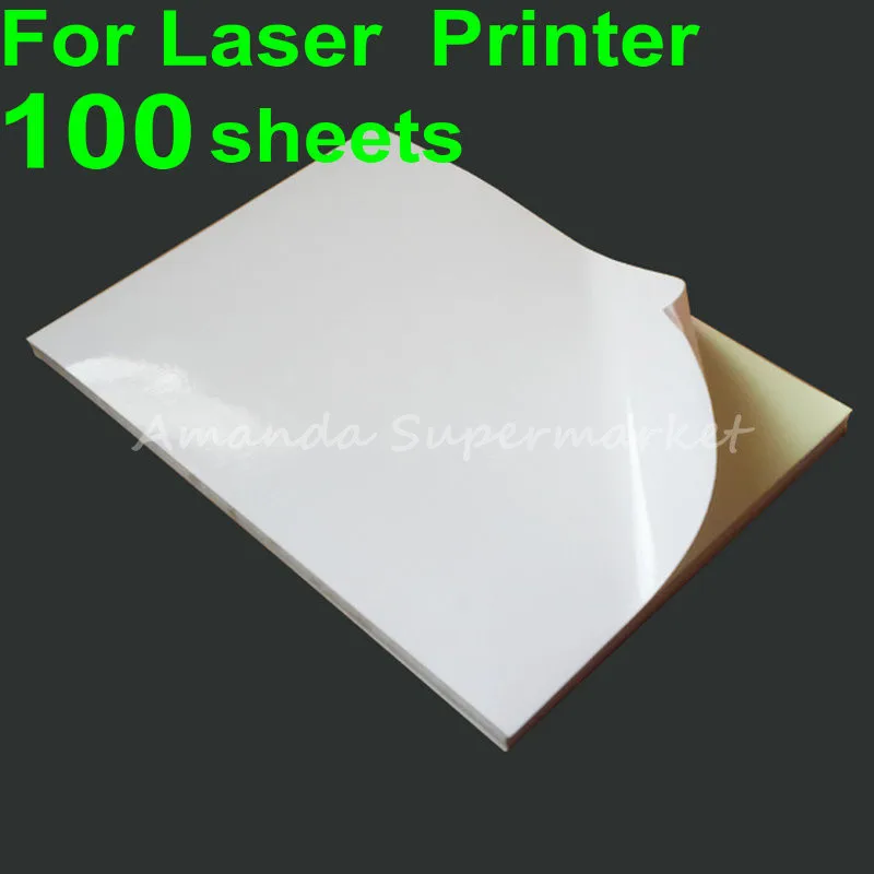 100-Sheets-A4-adhesive-Sticker-Paper-Glossy-Surface-Blank-Label-210-297mm-For-Laser-Printer-1