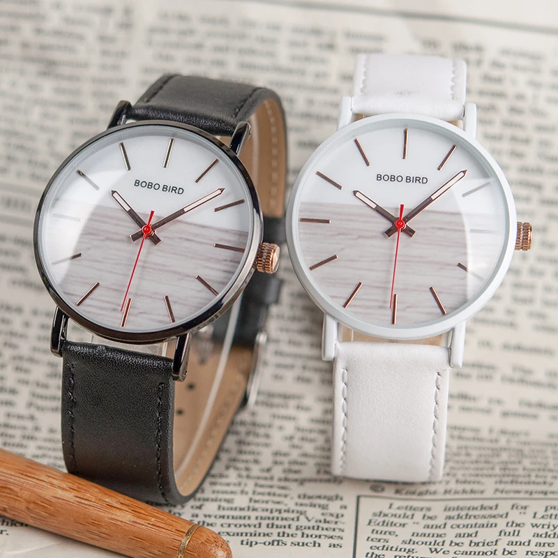 BOBO BIRD Watches Men Japan Movt Quartz Watch Stainless Steel Case Wristwatch Nylon Leather Strap Engrave Logo