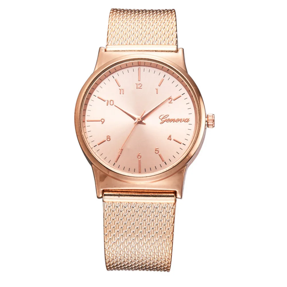 Горячая Мода сетчатый ремешок женские часы минималистичный Стиль циферблат подарок часы женская одежда темперамент кварцевые часы Relogio Feminino# W