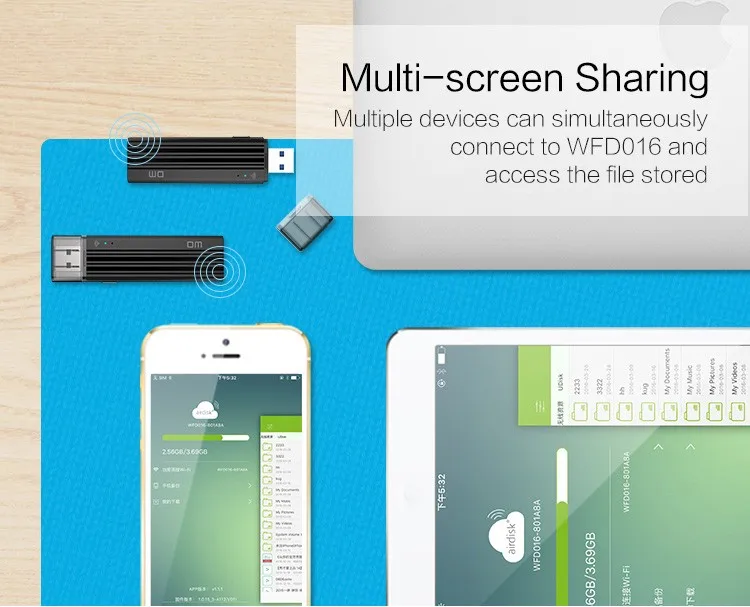 DM WFD016 32 ГБ беспроводной флэш-накопитель USB 3.0 высокую скорость Передачи Данных Для iPhone/Android/ПК USB Flash диск