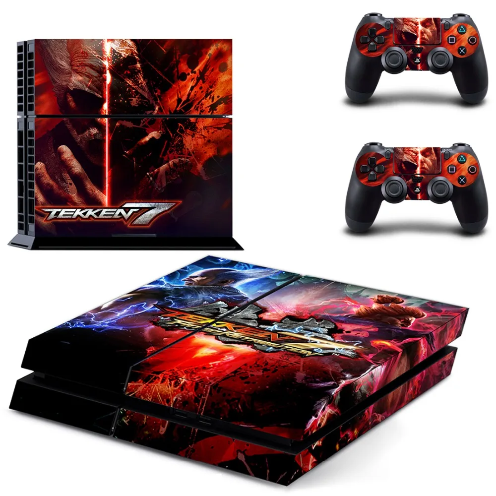 Игра Tekken 7 PS4 Кожа Наклейка виниловая для sony Playstation 4 консоль и 2 контроллера PS4 Кожа Наклейка