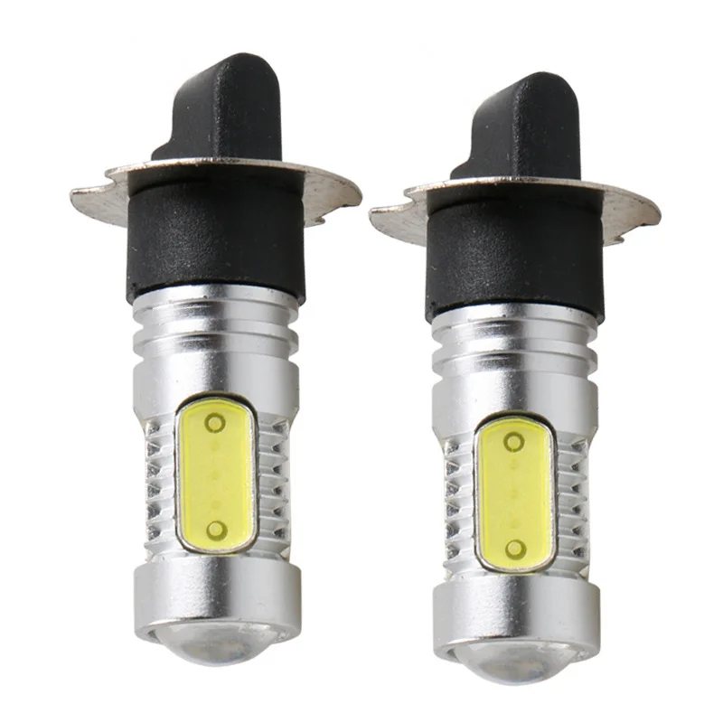 

2 PCS H3 COB LED PK22S Fog Lamp Daytime Running Light for Car Styling Red Iceblue White Yellow High Power Bulb DC 12V