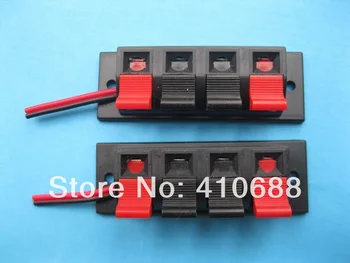 

25 pcs 4 Pin Speaker Terminal Board Connector Spring Loaded With Soldered Wire