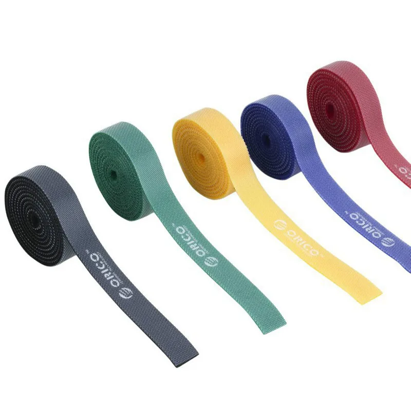 

1/5 Pcs Cable Organizer Cable Winder Nylon Cable Manager Colorful Ties Label Brand Belting Ribbon Wire Binging Strap Seals