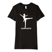 На пуанте балет и танец Хэштег футболка для балерины Женская футболка Harajuku Осень Женская мода хлопок хип хоп