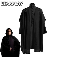 Professor severus snape cosplay traje para adultos preto manto camisas rube conjunto completo de uniformes de festa de carnaval de halloween das mulheres dos homens