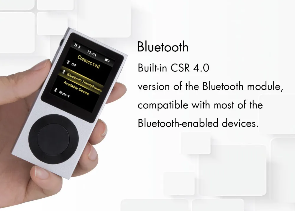 MP3 плеер BENJIE с поддержкой Bluetooth, Поддержка 256 г, Внешняя память, полностью цинковый сплав, без потерь, MP3 музыкальный плеер, sd карта T6