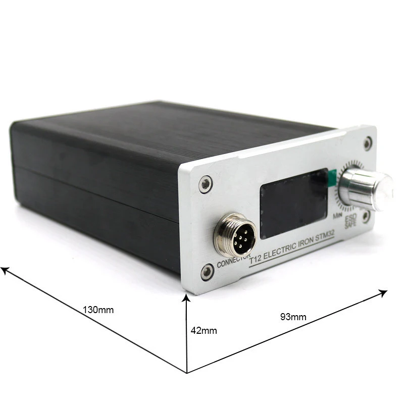 T12 STM32 OLED паяльная станция токарно-Панель 93x42x130 мм с 907 ручка T-12K Железный кончик паяльника 93x42x130 мм