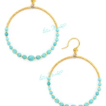 Лотос Манн Зеленый бисер с золотой рис бусы серебряные позолоченные серьги