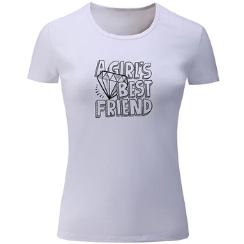 

Diamonds Are A Girl's Best Friend We Wish You A Merry Christmas Womens Ladies Printing T shirt Graphic Tee Shirt Cotton Tshirts