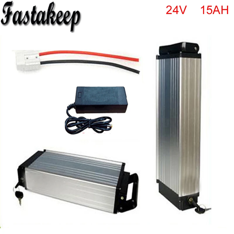 

24V 15Ah Rear Rack Battery Pack 24V 350W 500W Electric Bicycle Lithium ion Battery with charger and bms