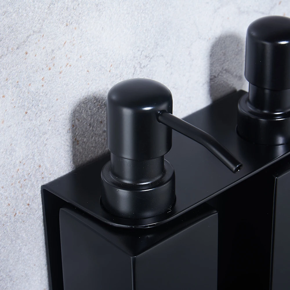 Для кухни и ванной дозатор жидкого мыла 500 мл матовый черный из нержавеющей стали ручной дозатор для лосьона и шампуня аксессуары