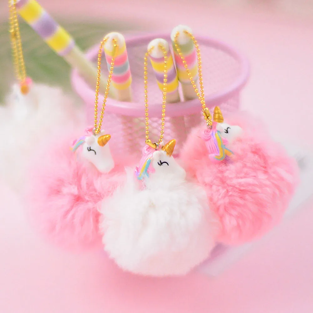 

Cute Unicorn Pens Kawaii Plush Gel Pens Pendant Neutral Pens For Kids Gift School Office Supplies Stationery