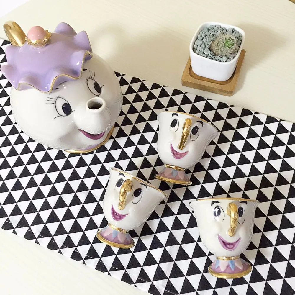 1-POT-3-CUPS-Cartoon-Beauty-And-The-Beast-Tea-Set-Mrs-Potts-Chip-Coffee (2)