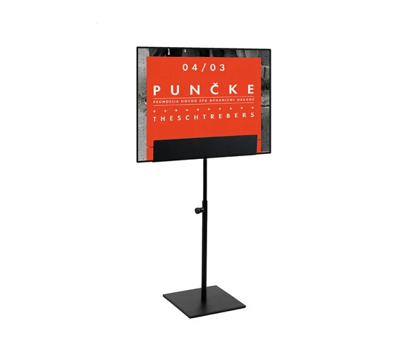 

Black Metal Table Poster Stand Banner Billboard Display Stand Poster Display Rack Sign Holder