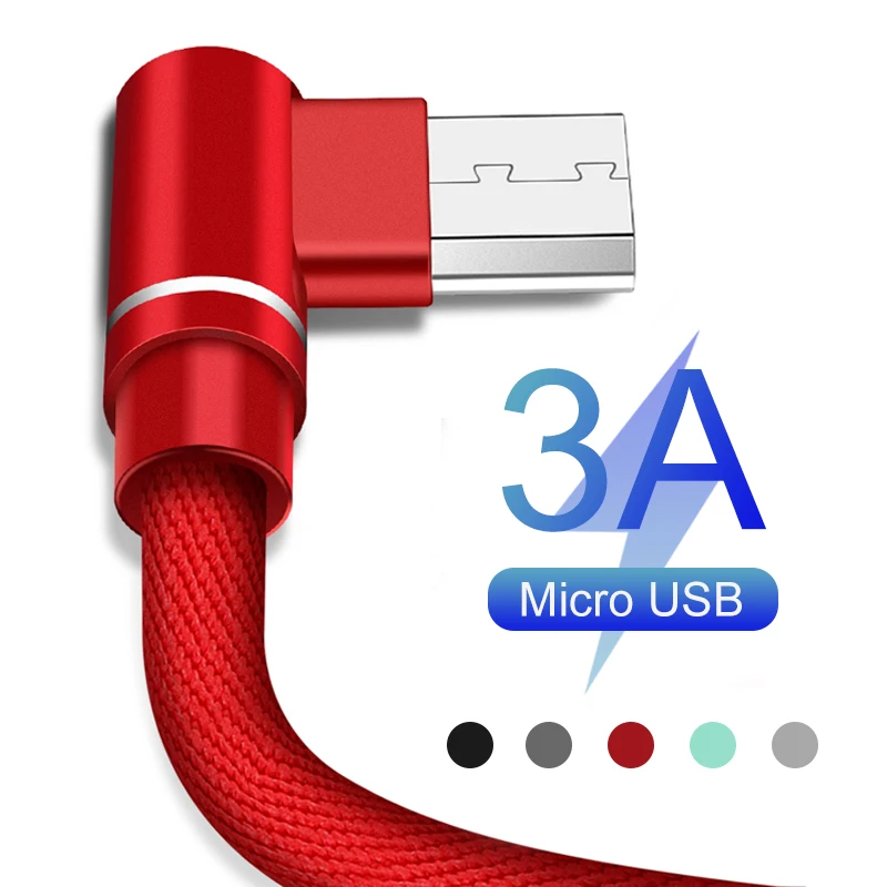 

3A Fast Charging Micro USB Cable Microusb Charger Cord For Samsung Xiaomi Redmi Note 7 Pro Honor Tablet Android Phone Data Cable
