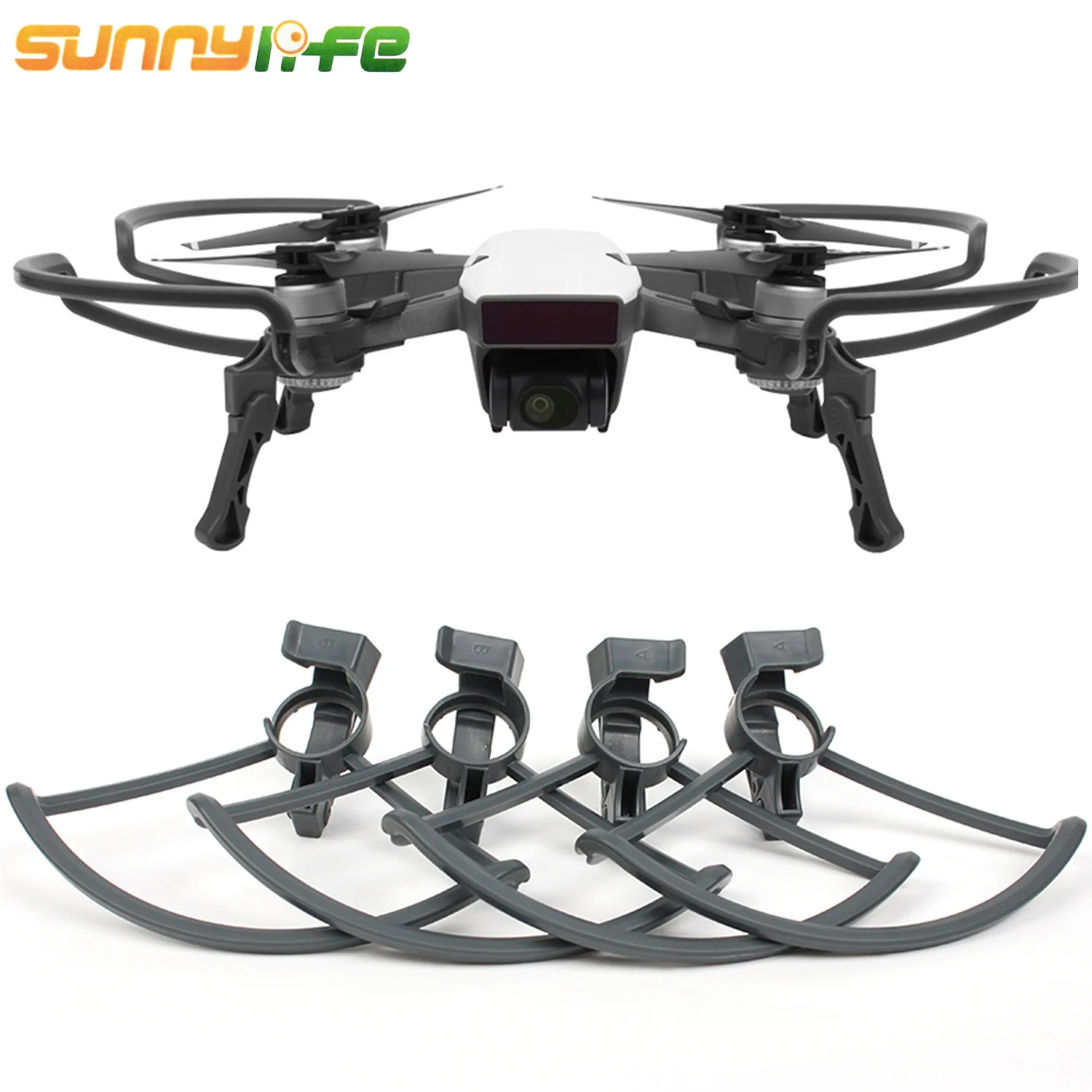 

SUNNYLIFE 4pcs Propeller Shield Guards Rings Protector with Folding Landing Gears Stabilizers for DJI Spark Drone Accessories