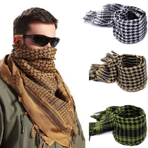 

Unisex Military Arab Tactical Desert Shemagh KeffIyeh Scarf Shawl Neck Head Wrap