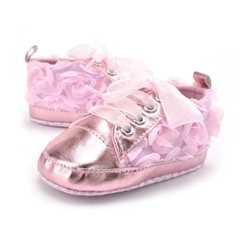 Обувь для маленьких принцесс; обувь для малышей на шнуровке; мягкая подошва из искусственной кожи Колыбель для новорожденных; обувь с высоким берцем для девочек; Прямая поставка