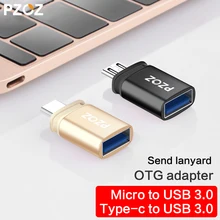 PZOZ OTG type C к usb c 3,0 к Micro для iphone Macbook Google xiaomi phone Tablet зарядный кабель для передачи данных type-c usb otg адаптер