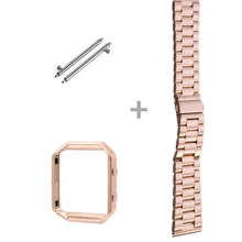 30 шт./партия DHL для Fitbit Blaze из нержавеющей стали сменный ремешок для часов и металлический каркас чехол для отслеживания активности 4 цвета