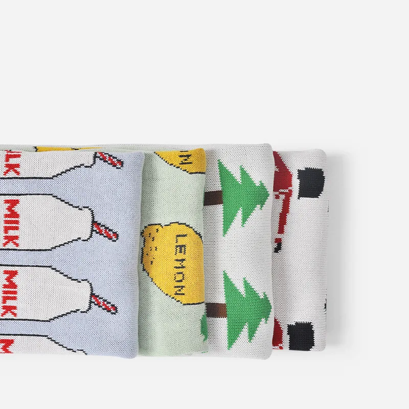 Cotton Thick Black White Blanket Baby Bedding Newborn Swaddle Baby